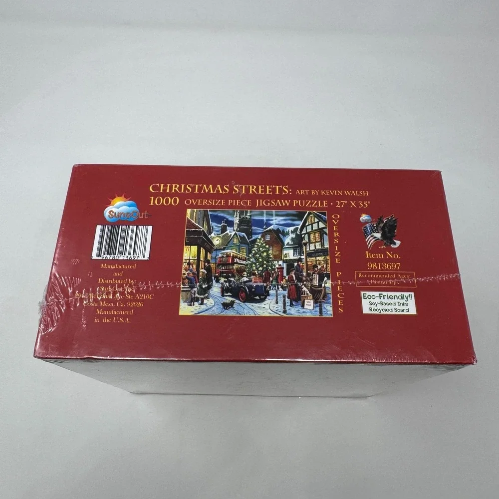 Jigsaw Puzzle 1000 Piece, Christmas Streets By Kevin Walsh,‎ NIB Sealed